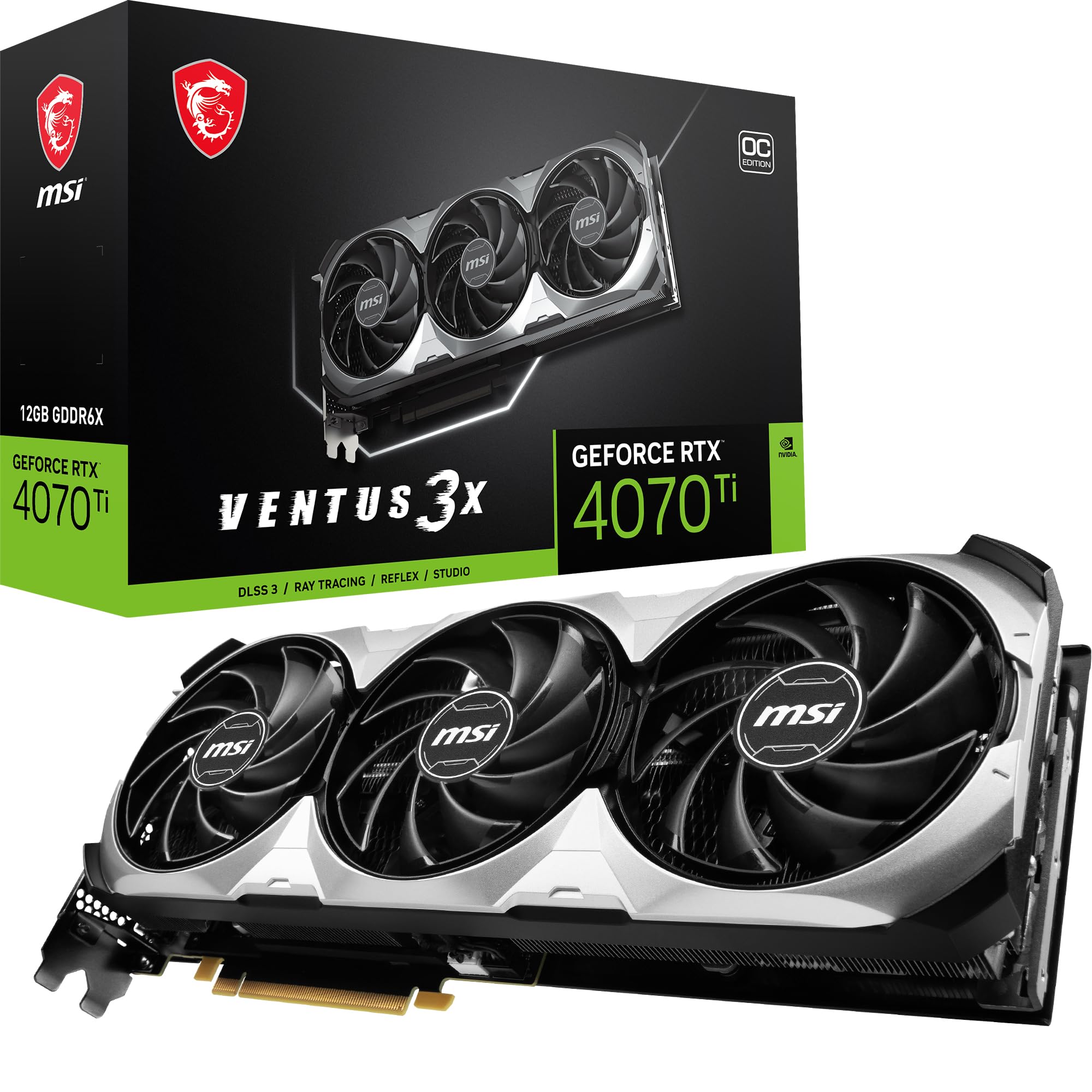 MSI GEFORCE RTX4070 VENTUS 3X E 12G OC 12GB GDDR6X 192BIT 1XHDMI 3XDP EKRAN KARTI